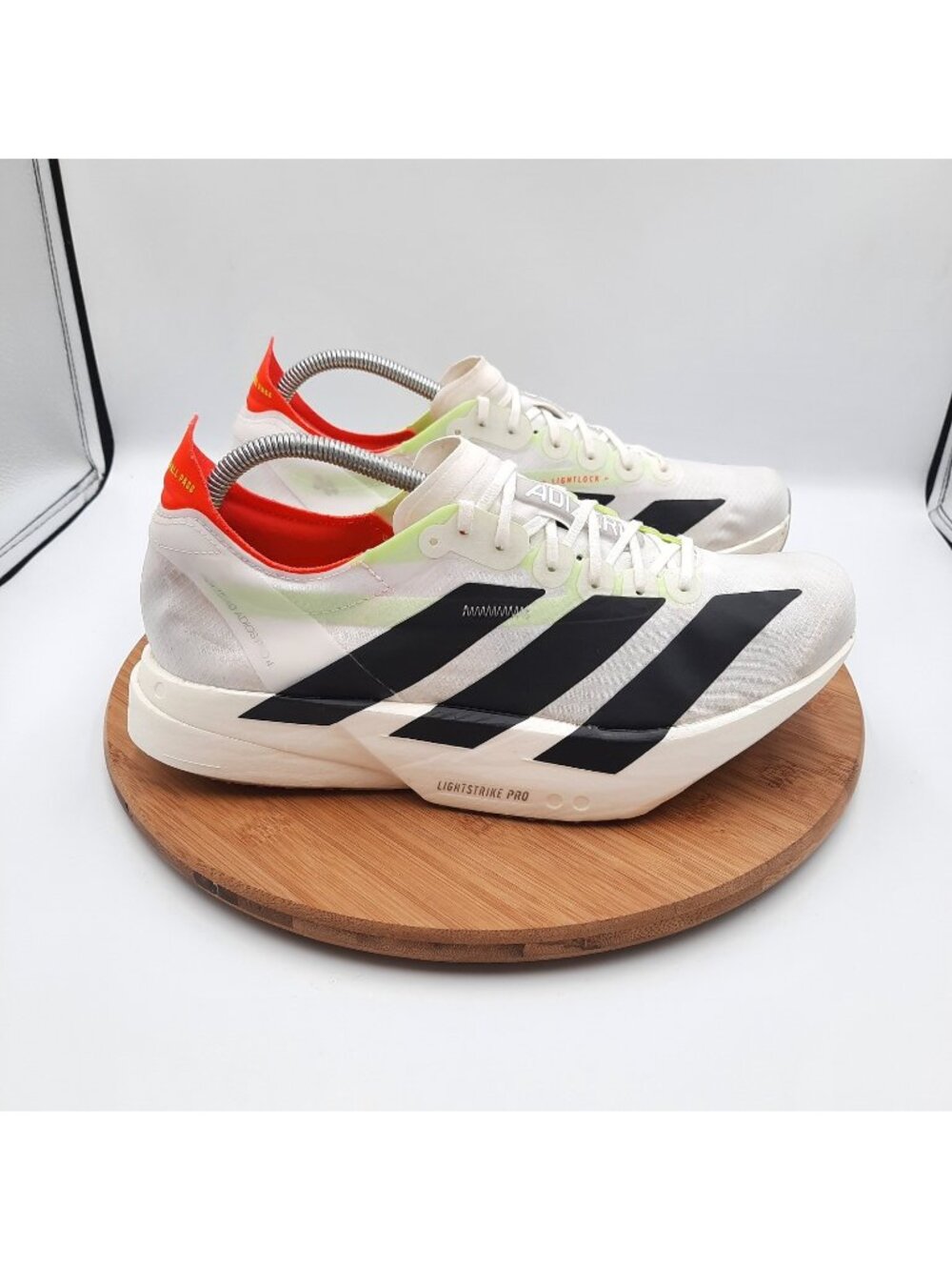 Adidas Adizero Adios Pro 4 Men Size 9 Shoes White Core Black Running Sneakers